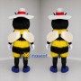 Custom Yellow Black and White Bee Mascot Costume Adult Full Body Suit for Garden Events