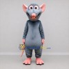 Custom Gray and Pink Rat Mascot Costume Adult Full Body Suit for Children's Events