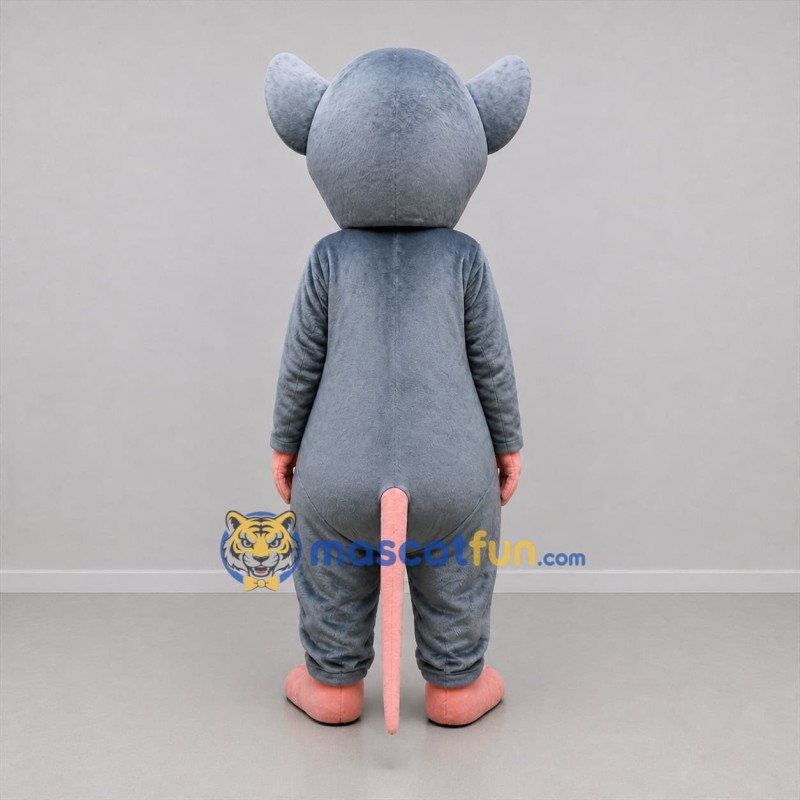 Custom Gray and Pink Rat Mascot Costume Adult Full Body Suit for Children's Events