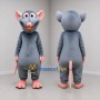 Custom Gray and Pink Rat Mascot Costume Adult Full Body Suit for Children's Events