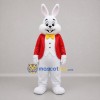 Custom White and Red Formal Rabbit Mascot Costume Adult Full Body Suit for Easter Events