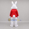 Custom White and Red Formal Rabbit Mascot Costume Adult Full Body Suit for Easter Events