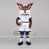 Custom Brown and White Soccer Rabbit Mascot Costume Adult Full Body Suit for Soccer Games