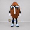 Custom Brown and Black Football Mascot Costume Adult Full Body Suit for Football Games