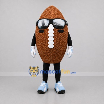 Custom Brown and Black Football Mascot Costume Adult Full Body Suit for Football Games