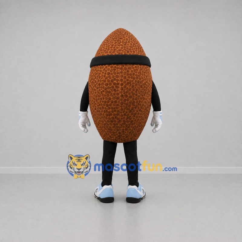 Custom Brown and Black Football Mascot Costume Adult Full Body Suit for Football Games