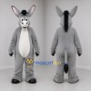 Custom Gray and White Donkey Mascot Costume Adult Full Body Suit for Farm Events