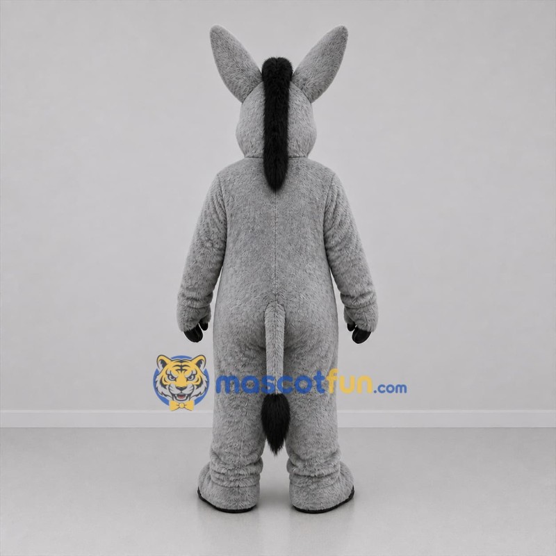 Custom Gray and White Donkey Mascot Costume Adult Full Body Suit for Farm Events