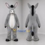 Custom Gray and White Donkey Mascot Costume Adult Full Body Suit for Farm Events