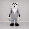 Custom Gray Black and White Raccoon Mascot Costume Adult Full Body Suit for Nature Events
