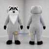 Custom Gray Black and White Raccoon Mascot Costume Adult Full Body Suit for Nature Events