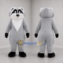 Custom Gray Black and White Raccoon Mascot Costume Adult Full Body Suit for Nature Events