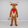 Custom Brown and Red Reindeer Mascot Costume Adult Full Body Suit for Christmas Events