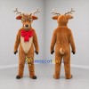 Custom Brown and Red Reindeer Mascot Costume Adult Full Body Suit for Christmas Events
