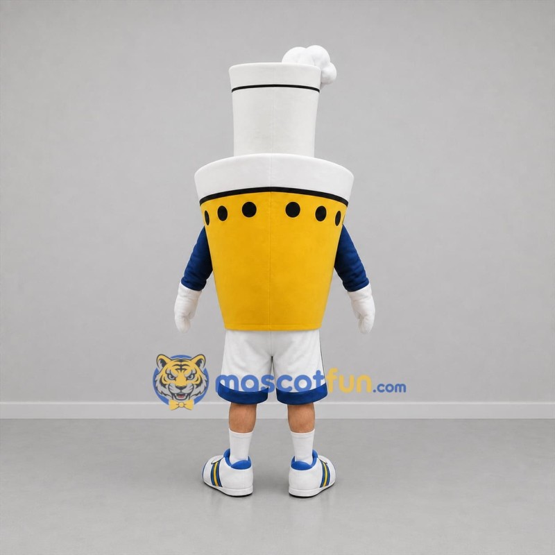 Custom Yellow and White Ship Mascot Costume Adult Full Body Suit for Nautical Events
