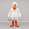 Custom White and Orange Bird Mascot Costume Adult Full Body Suit for Nature Events