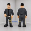Custom Gray and Black Police Officer Mascot Costume Adult Full Body Suit for Community Events