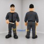 Custom Gray and Black Police Officer Mascot Costume Adult Full Body Suit for Community Events