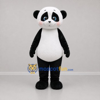 Custom Black and White Panda Mascot Costume Adult Full Body Suit for Zoo Events