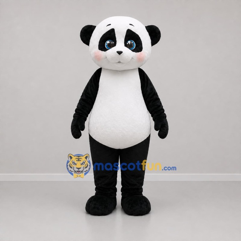 Custom Black and White Panda Mascot Costume Adult Full Body Suit for Zoo Events