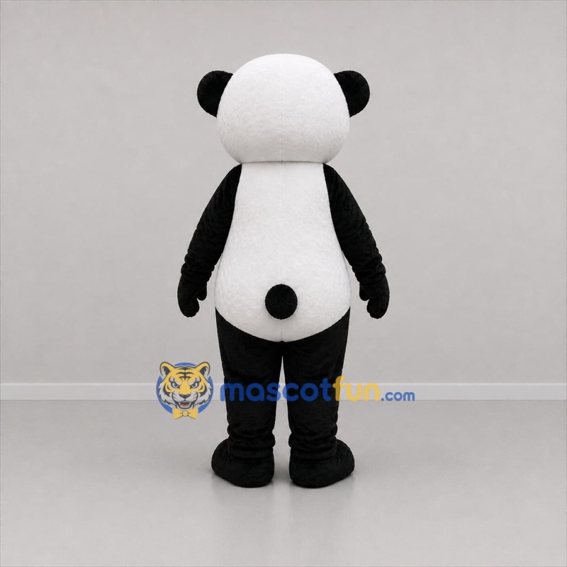 Custom Black and White Panda Mascot Costume Adult Full Body Suit for Zoo Events