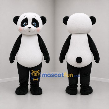 Custom Black and White Panda Mascot Costume Adult Full Body Suit for Zoo Events