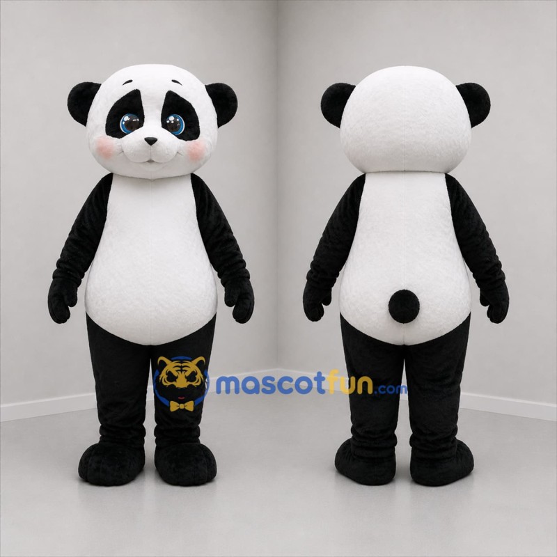 Custom Black and White Panda Mascot Costume Adult Full Body Suit for Zoo Events