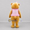 Custom Golden Brown and Pink Teddy Bear Girl Mascot Costume Adult Full Body Suit for Birthday Parties