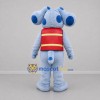Custom Light Blue and Red Dog Mascot Costume Adult Full Body Suit for Children's Events