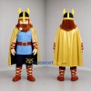 Custom Blue and Gold Viking Mascot Costume Adult Full Body Suit for Historical Events
