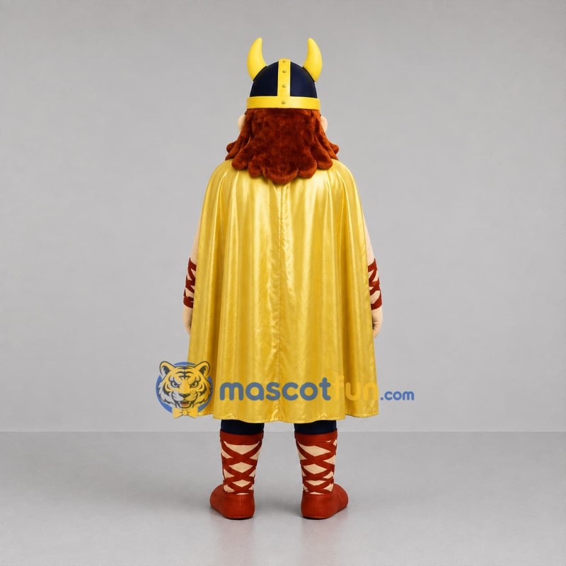 Custom Blue and Gold Viking Mascot Costume Adult Full Body Suit for Historical Events