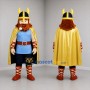 Custom Blue and Gold Viking Mascot Costume Adult Full Body Suit for Historical Events