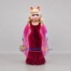 Custom Pink and Burgundy Pig Diva Mascot Costume Adult Full Body Suit for Costume Parties