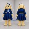 Custom Cream and Blue Rabbit Girl Mascot Costume Adult Full Body Suit for Children's Events