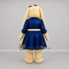 Custom Cream and Blue Rabbit Girl Mascot Costume Adult Full Body Suit for Children's Events