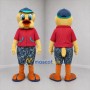 Custom Yellow and Red Duck Mascot Costume Adult Full Body Suit for Summer Events