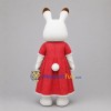 Custom White and Red Rabbit Girl Mascot Costume Adult Full Body Suit for Easter Events
