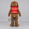 Custom Brown and Red Dog Mascot Costume Adult Full Body Suit for Winter Events
