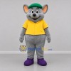 Custom Gray Yellow and Green Mouse Mascot Costume Adult Full Body Suit for Children's Events