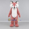 Custom Pink and White Fox Mascot Costume Adult Full Body Suit for Children's Events
