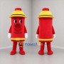 Custom Red and Yellow Fire Hydrant Mascot Costume Adult Full Body Suit for Fire Safety Events