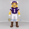 Custom Purple and Gold Viking Mascot Costume Adult Full Body Suit for Sports Events