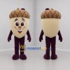 Custom Tan and Brown Acorn Mascot Costume Adult Full Body Suit for Harvest Festivals