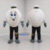 Custom White and Gray Sailor Clam Mascot Costume Adult Full Body Suit for Seafood Events