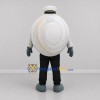 Custom White and Gray Sailor Clam Mascot Costume Adult Full Body Suit for Seafood Events