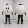 Custom White and Gray Sailor Clam Mascot Costume Adult Full Body Suit for Seafood Events