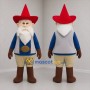 Custom Red and Blue Garden Gnome Mascot Costume Adult Full Body Suit for Garden Events