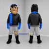 Custom Black and Blue Aviator Mascot Costume Adult Full Body Suit for Aviation Events