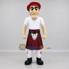 Custom Red White and Black Highlander Mascot Costume Adult Full Body Suit for Cultural Festivals