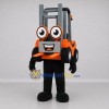 Custom Orange and Gray Forklift Mascot Costume Adult Full Body Suit for Industrial Events